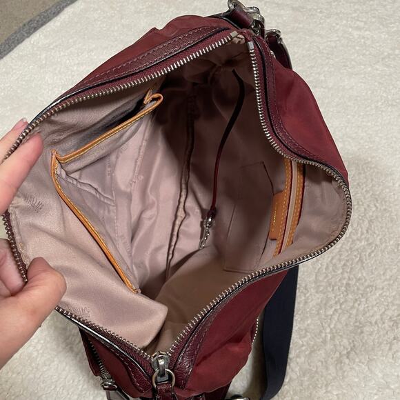 MZ Wallace Paige Crossbody Bag Burgundy Detachable Strap with Pouch Travel - Picture 2 of 7